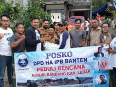 Bencana Banjir Bandang Lebak, DPD HA IPB Banten Masih Salurkan Bantuan Ke Empat Titik Lokasi