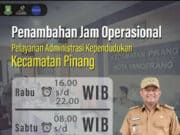 Rabu, Kecamatan Pinang Layani Masyarakat Hingga Jam 10 Malam