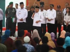 Ma’ruf Amin Mengunjungi Korban Banjir Lebak Didampingi Wagub Banten, Bupati dan Sejumlah Menteri