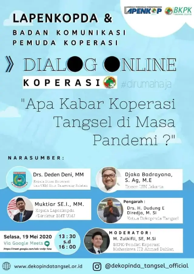 Pemuda Bahas Kondisi Koperasi Tangsel Di Masa Pandemi Covid-19 Melalui Diskusi Online Pemuda Bahas Kondisi Koperasi Tangsel Di Masa Pandemi Covid-19 Melalui Diskusi Online