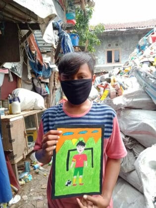 Komunitas 1000 Guru Tangsel Gelar Teaching on Sunday Virtual di Lapak Pemulung