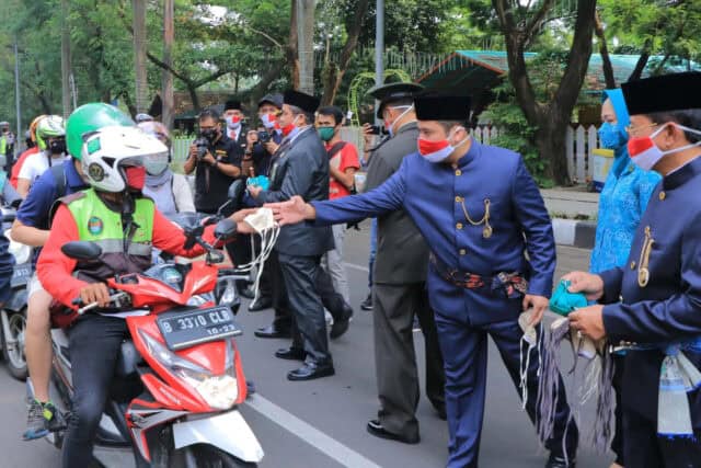 Gebrag Masker, 10.000 Masker Dibagikan ke Pengguna Jalan di Kota Tangerang