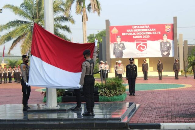 Polda Banten Gelar Upacara HUT Kemerdekaan RI Ke 75