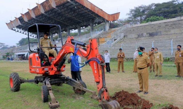 Pengerjaan Rehabilitasi Stadion Benteng Kota Tangerang Dikebut