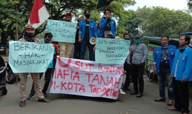 Geram Banyak Persoalan Tanah di Kota Tangerang, KNPI Demo Kantor BPN