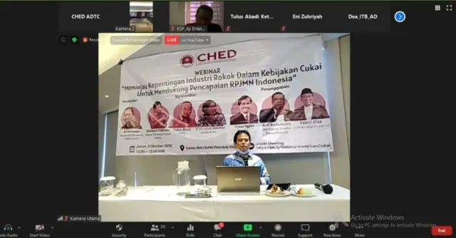 Gelar Diskusi Virtual, CHED ITB AD Menyoal Regulasi Kebijakan Pemerintah dalam Kenaikan Cukai Rokok Di Indonesia