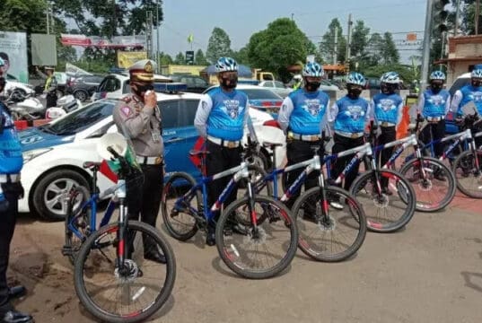 Operasi Zebra 2020, Satlantas Polrestro Tangerang Kota Terjunkan Tim Patroli Sepeda