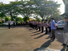 Aksi Unras Kumala, Kapolsek Curug Pimpin Apel Pengamanan Aksi Unras Kumala, Kapolsek Curug Pimpin Apel Pengamanan