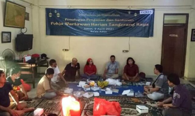 Tutup Sementara Pengajian Rutin Jelang Ramadhan, Wartawan Berbagi Bahagia Bersama Yatim