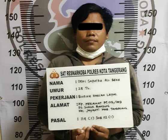 Miliki Sabu, Beke Dibekuk Satresnarkoba Polresta Tangerang