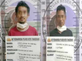 Satresnarkoba Polresta Tangerang Polda Banten Meringkus 2 Pengedar Sabu