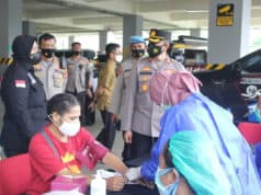 Cegah Penyebaran Virus Covid-19, Polres Tangsel Gelar Vaksinasi Massal Tahap Kedua
