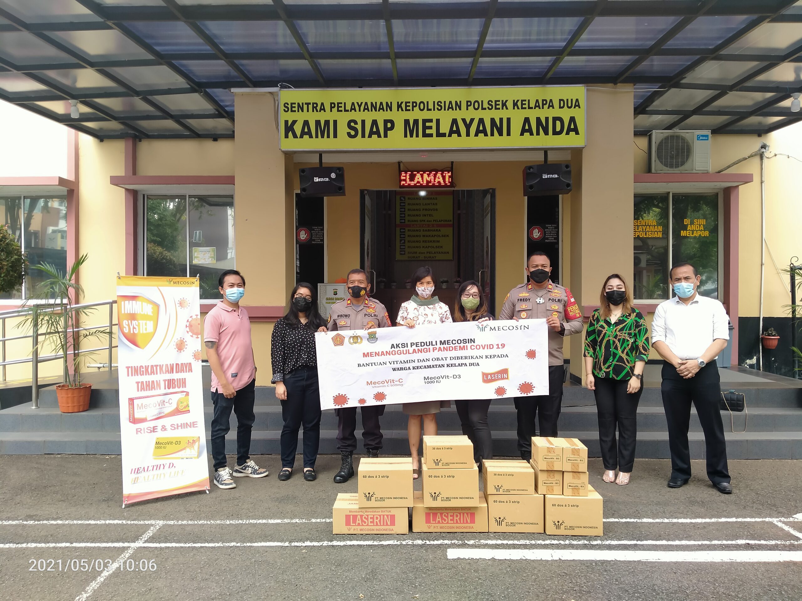 PT. Mecosin Indonesia Berikan Vitamin dan Obat Kepada Warga Bonang Yang Terpapar Covid-19