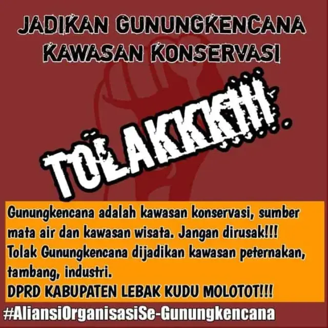 Aliansi Organisasi Se-Gunung Kencana Tolak Dijadikan Kawasan Peternakan Industri dan Tambang
