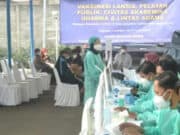 Vaksinasi Massal di Kampus FK Uhamka Ciledug, Kapolsek: Libatkan Dokes PMJ