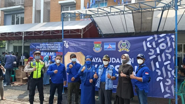 DPC Partai Demokrat Kabupaten Tangerang Gelar 1000 Vaksinasi Untuk Masyarakat