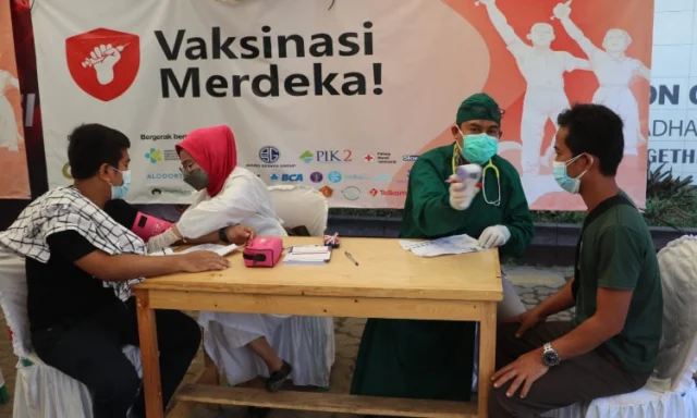 Vaksinasi Merdeka di 24 Titik, Polres Metro Tangerang Kota: Cukup Tunjukan KTP