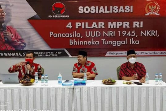 Ananta Wahana Anggota DPR RI Bareng DPC PDIP Tangerang Sosialisasikan 4 Pilar MPR RI ke Pendamping PKH