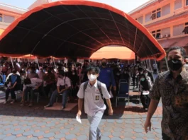 Hari ke-2 Vaksinasi Pelajar Kota Tangerang, Satu Setengah Jam 1.100 Siswa Disuntik Pfizer