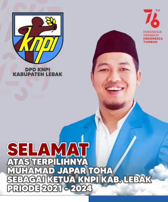 Muhamad Japar Toha, Ketua DPD KNPI Kabupaten Lebak.