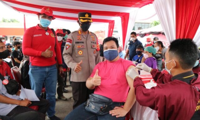 Kolaborasi dengan BIN, Polisi Gencarkan Vaksin Sisa 8 Persen di Kota Tangerang