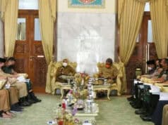 Bupati Serang Ratu Tatu Chasanah memimpin Rapat evaluasi bersama Forkopimda dan para kepala organisasi perangkat daerah atau OPD di Pendopo Bupati Serang.
