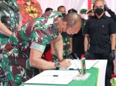 PT Lippo Group Karawaci Serahkan Lahan Makorem 052/WKR kepada TNI AD