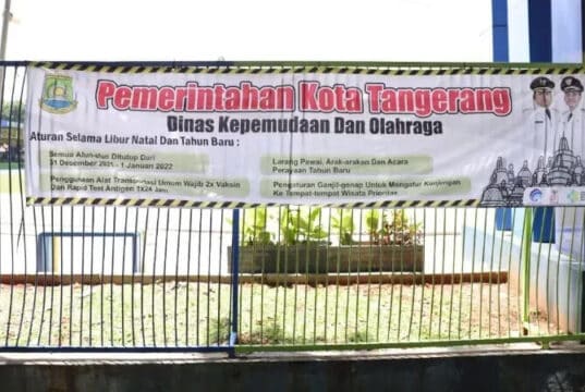 Natal dan Tahun Baru 2022, Alun-Alun Kota Tangerang Ditutup Sementara