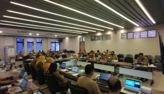 Rapat koordinasi dalam rangka persiapan Musyawarah Perencanaan Pembangunan (Musrenbang) Tingkat Kecamatan Tahun 2022.