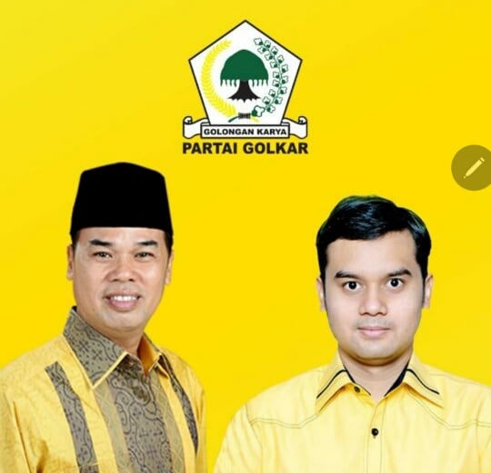 Drs.H.Muhammad Faizal SH.MH Anggota DPRD Banten Fraksi Golkar Bersama Fikri Faiz Muhammad S.Tr.Pel Wakil Bendahara DPD Partai Golkar Kabupaten Tangerang.