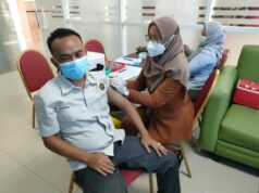 Wartawan PWI Kabupaten Tangerang Disuntik Vaksinasi Booster di RSUD Balaraja