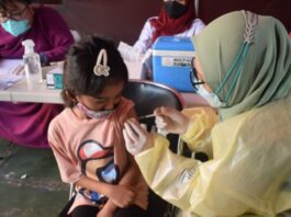 Begini Antusias Anak Mengikuti Vaksinasi di PMI Kota Tangerang