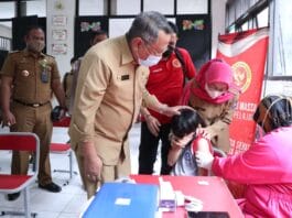 Wali Kota Tangsel Pelaksanaan Vaksin Dosis ke 2 di SDN Pisangan 02