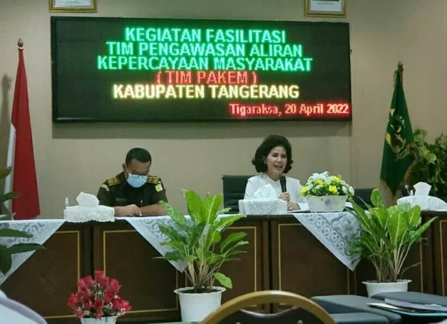 Kepala Kajari Kabupaten Tangerang Nova Eliza Siregar saat menjelaskan Program Pakem.