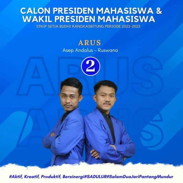 Pasangan Asep - Ruswana pada Pilpresma STKIP Setiabudhi Rangkasbitung Tahun 2022.