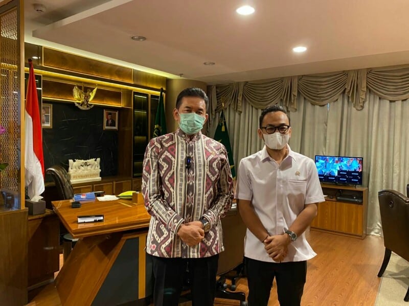 Rano Alfath saat bersama Jaksa Agung ST Burhanuddin.
