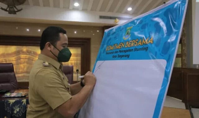 Komitment Wali Kota Turunkan Stunting, Kota Tangerang Diganjar Penghargaan Kemendagri