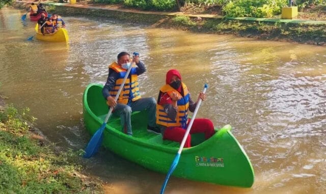 Baru Dibuka, Wisata Kano di Saluran Irigasi Tangerang Dipenuhi Pengunjung