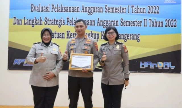 Polres Metro Tangerang Kota Raih Penghargaan IKPA Terbaik ke-3 Satker Besar Semester I Tahun 2022