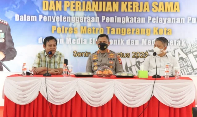 Kapolres Tandatangani Perjanjian Kerjasama dengan Media Kota Tangerang, Simak Komitmennya?