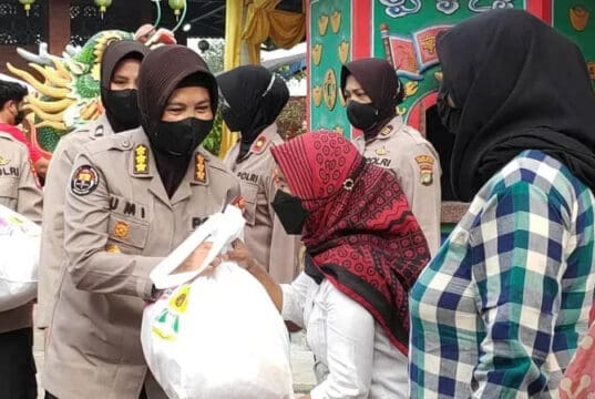 Rayakan Hari Jadi ke- 74, Polwan Lakukan Ini di Kota Tangerang