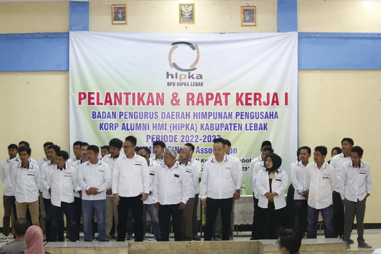 Para pengurus BPD HIPKA Kabupaten Lebak saat dilantik, pada 6/08/2022.