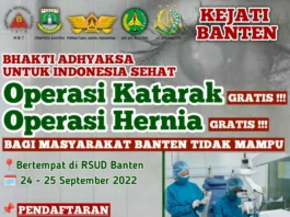 Info operasi katarak dan hernia gratis program Kejati Banten.