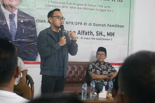 Rano Alfath saat mensosialisasikan Empat Pilar Kebangsaan Republik Indonesia.