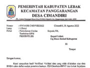 Pemerintah Desa Cimandiri Usulkan Permohonan Tambahan KPM.