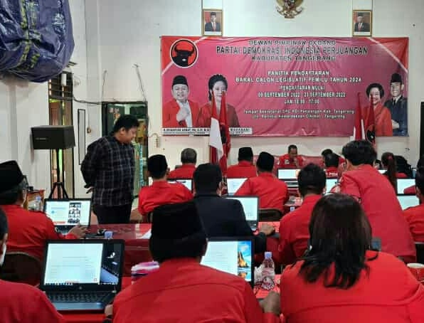 65 Bacaleg DPC PDI Perjuangan Kabupaten Tangerang Ikuti Psikotes Online DPP Pusat