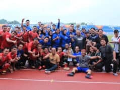 Seru! Laga Persahabatan Sepak Bola, Samsat Cikokol FC 1-0 Versus Pokja WHTR