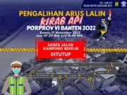 Ini Rekayasa Arus Lalulintas Saat Kirab Api Porprov Banten 2022 di kota Tangerang