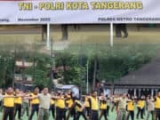 Ratusan Polisi-TNI Kota Tangerang Kumpul Bareng di Alun-Alun Ahmad Yani