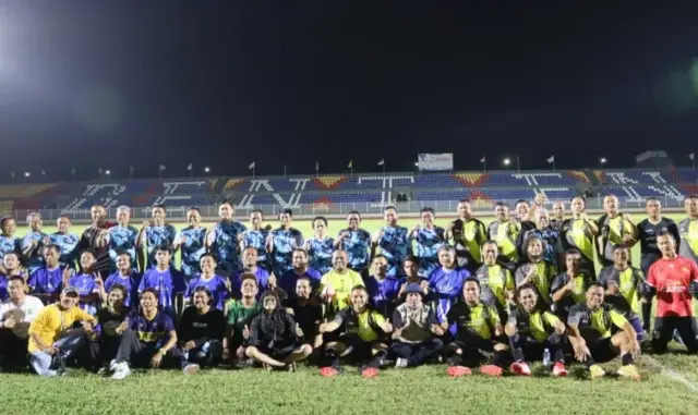Jajal Lampu Stadion Benteng Rebond, Forkopimda Tanding Lawan Wartawan Jajal Lampu Stadion Benteng Rebond, Forkopimda Tanding Lawan Wartawan
